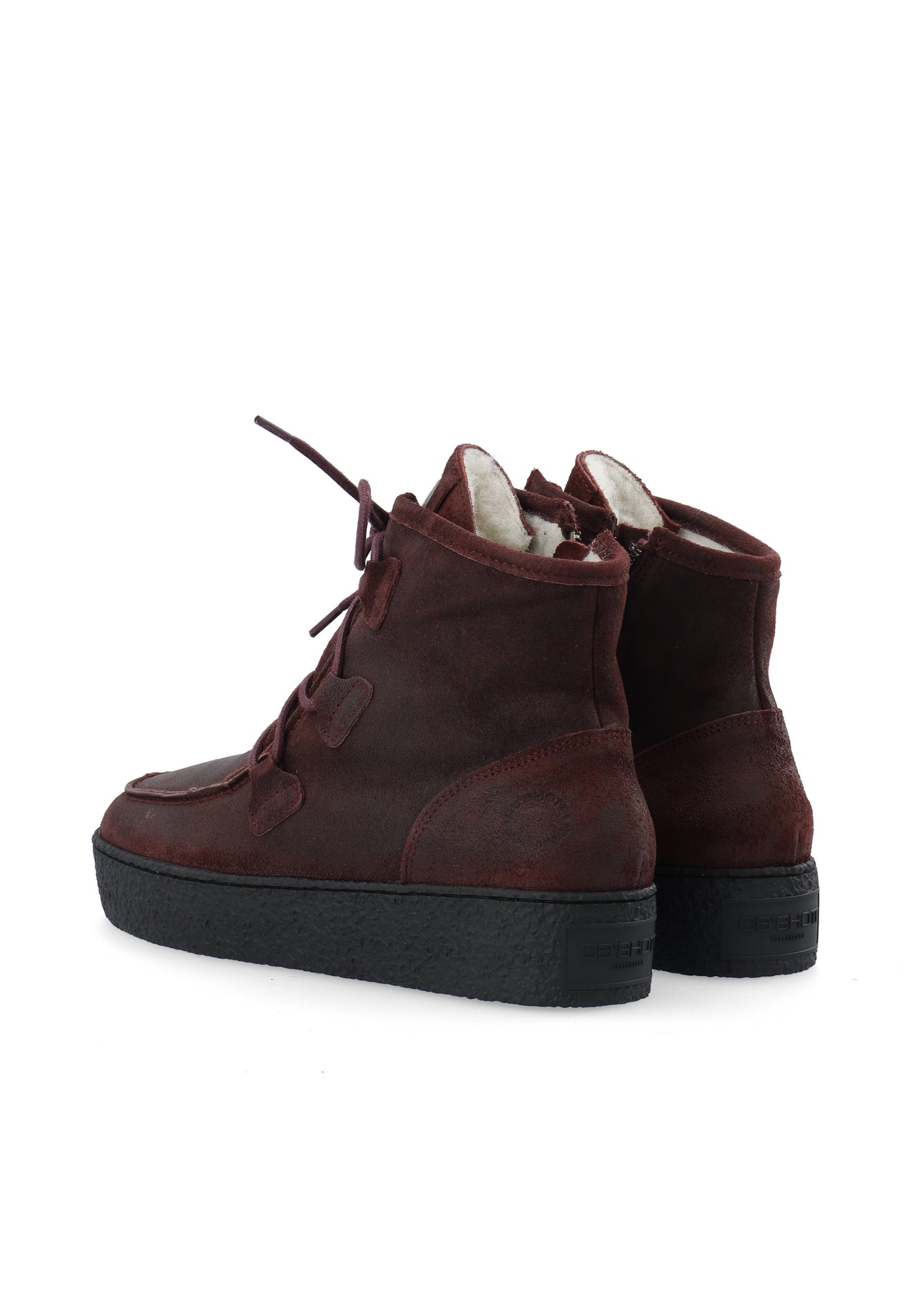 CASHOTT CASCAMILLA Warm Lining Oil Suede Lace Up Bordeaux