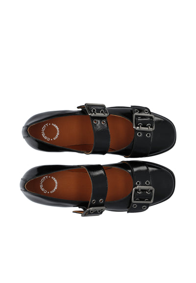 CASHOTT CASDIANA BUCKLE BALLERINA Ballerina Black/Black