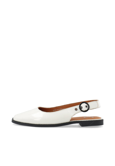 CASHOTT CASDIANA PATENT SLING BACK Slingback Off White