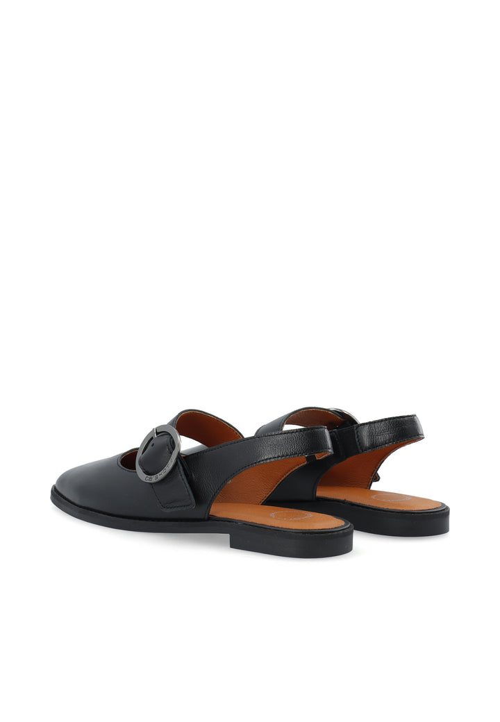 CASHOTT CASDIANA Single Strap Leather *Slingback Black