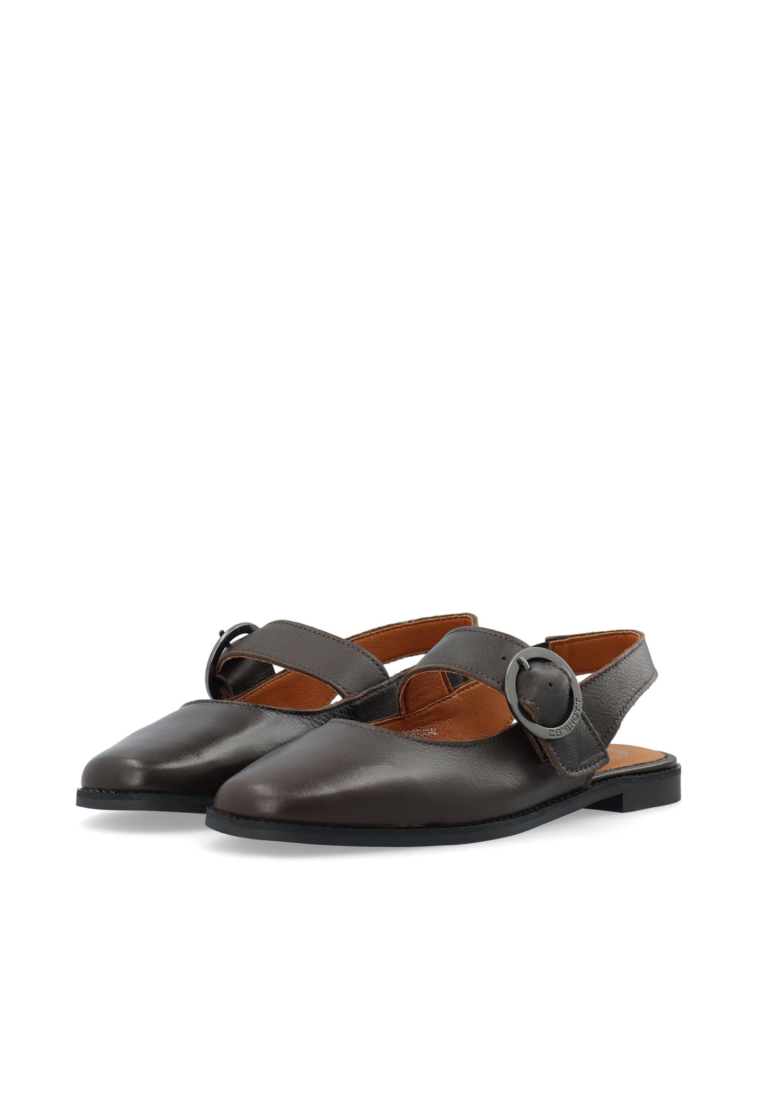 CASHOTT CASDIANA Single Strap Leather *Slingback Dark Brown