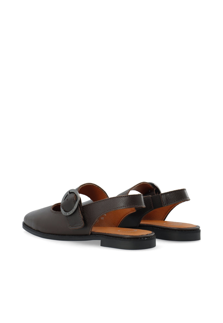 CASHOTT CASDIANA Single Strap Leather *Slingback Dark Brown