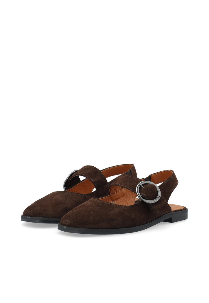 CASHOTT CASDIANA Single Strap Suede *Slingback Brown