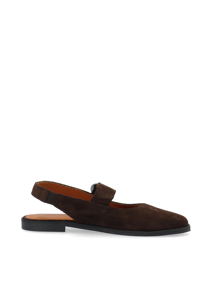 CASHOTT CASDIANA Single Strap Suede *Slingback Brown