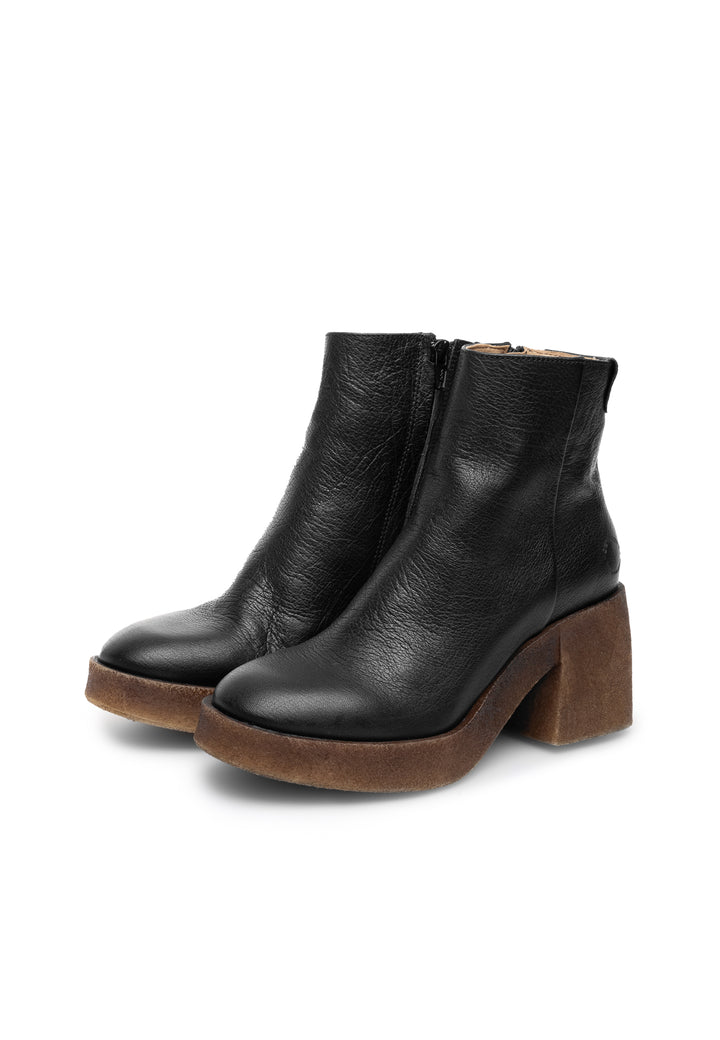 CASHOTT CASEMILY LEATHER Zip Boot Black