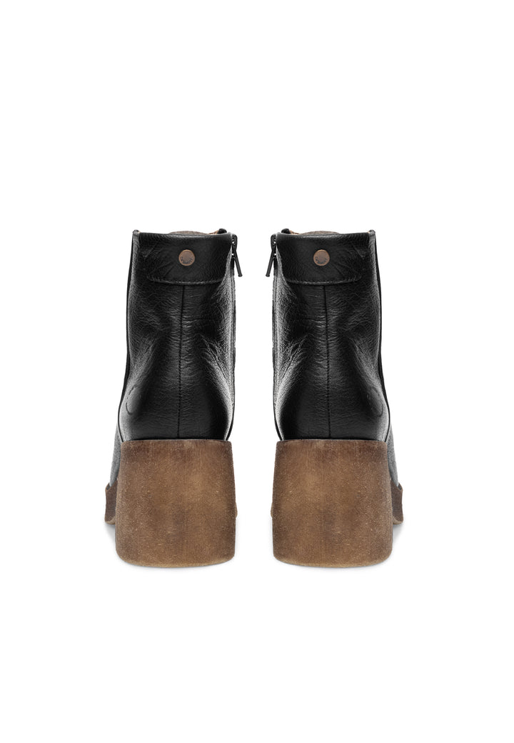 CASHOTT CASEMILY LEATHER Zip Boot Black