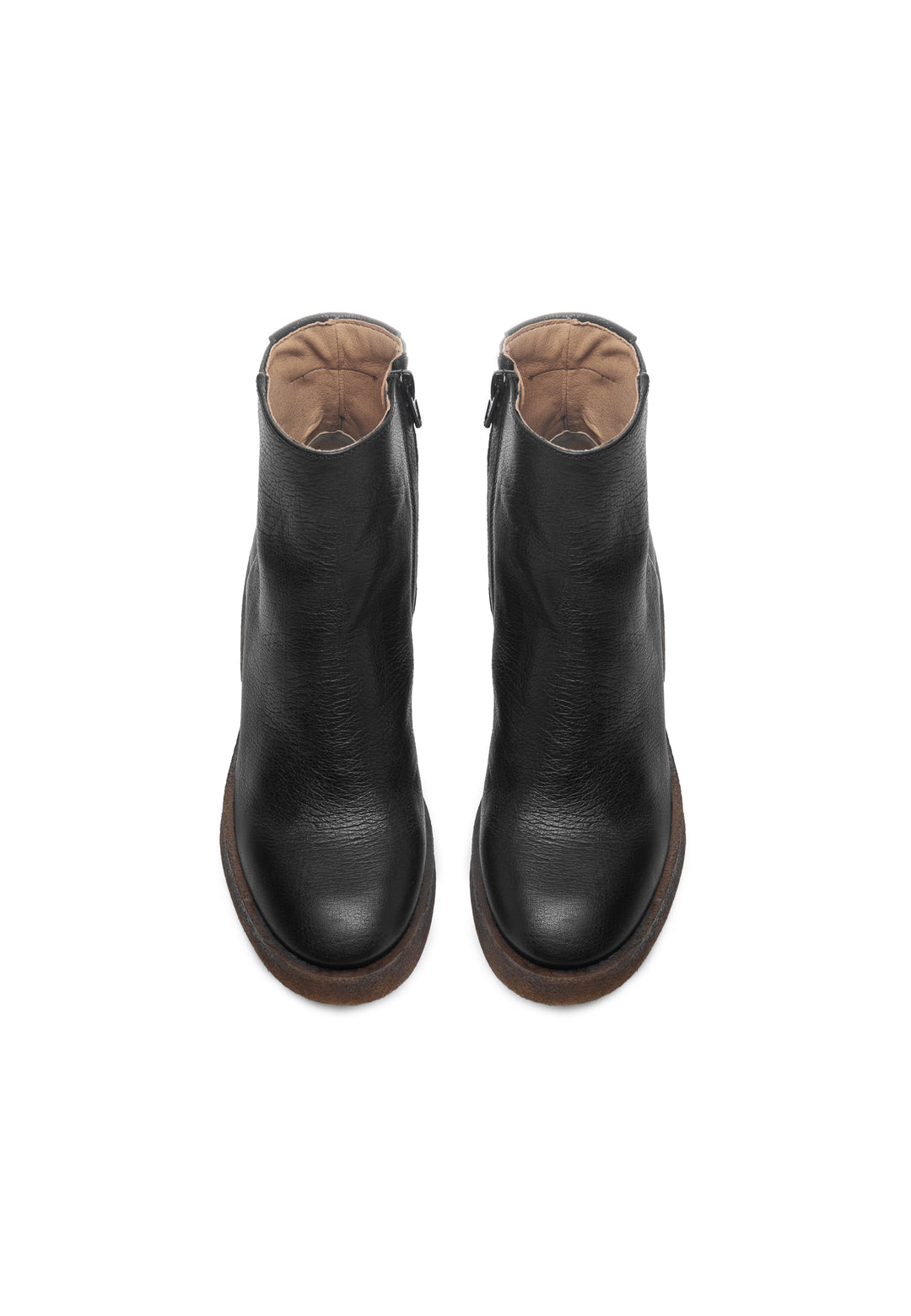 CASHOTT CASEMILY LEATHER Zip Boot Black