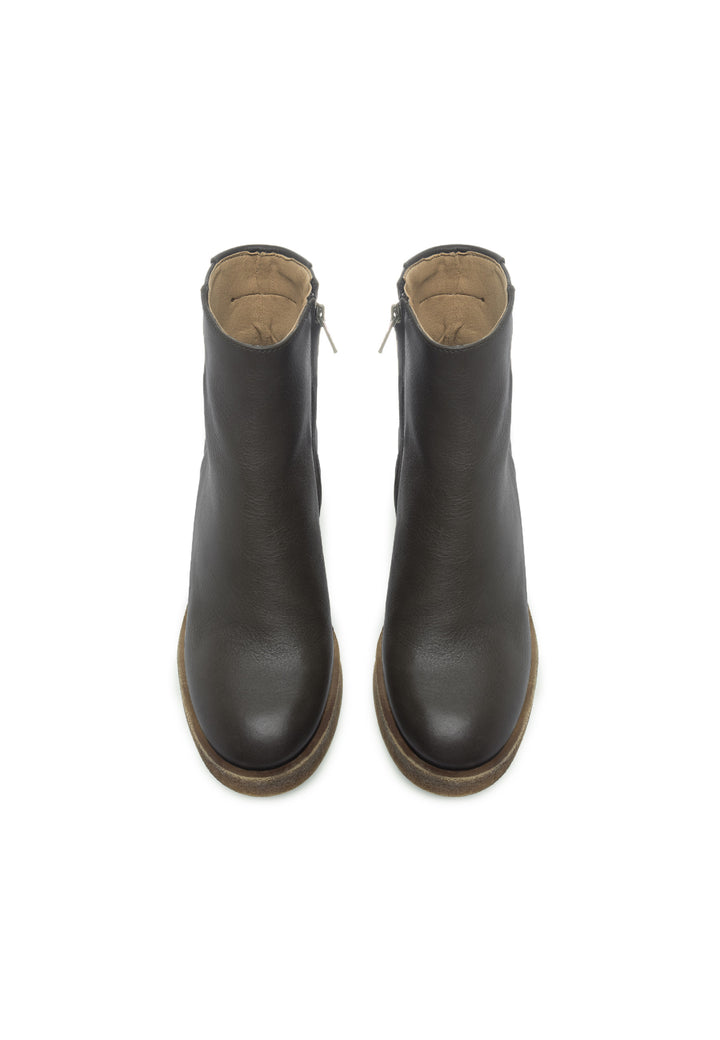 CASHOTT CASEMILY LEATHER Zip Boot Olive