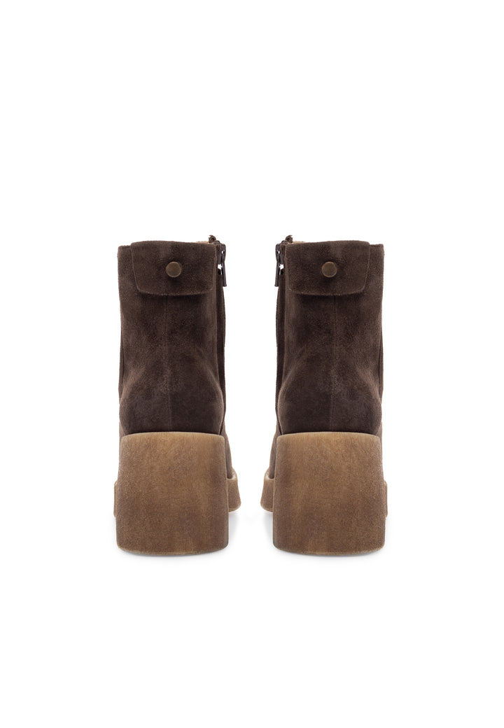 CASHOTT CASEMILY SUEDE Zip Boot Coffee
