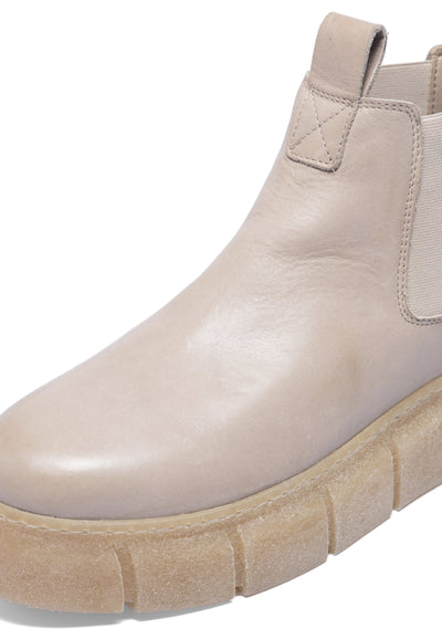 CASHOTT CASFLORA Chelsea Low Cut Smooth Leather Chelsea Taupe