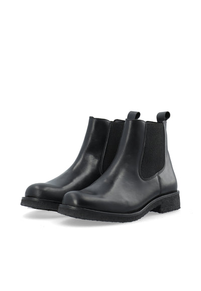 CASHOTT CASFREJA Chelsea Boot Pull Up Leather Chelsea Black