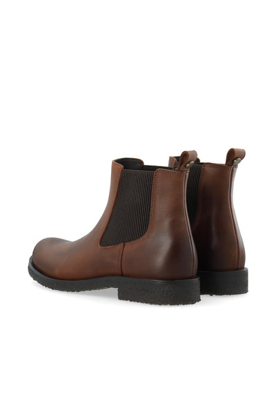 CASHOTT CASFREJA Chelsea Boot Pull Up Leather Chelsea Cognac