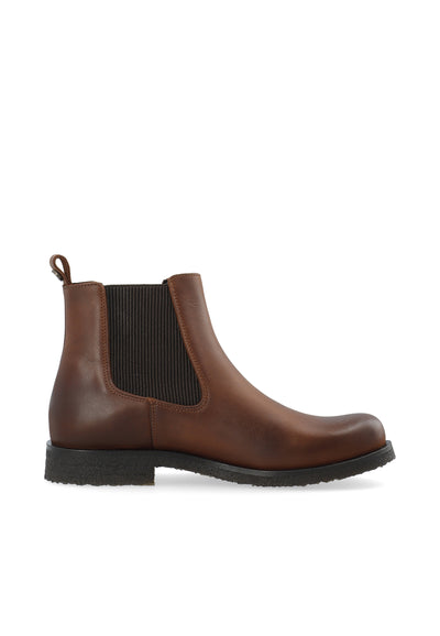 CASHOTT CASFREJA Chelsea Boot Pull Up Leather Chelsea Cognac