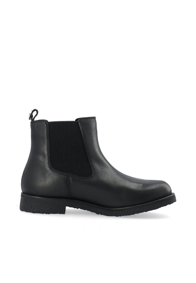 CASHOTT CASFREJA Chelsea Boot Warm Lining Pull Up Leather Chelsea Black