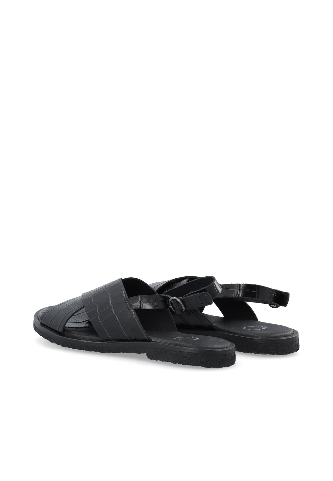 CASHOTT CASGITTA CROSS SANDAL CROCO *Slingback Black Croco
