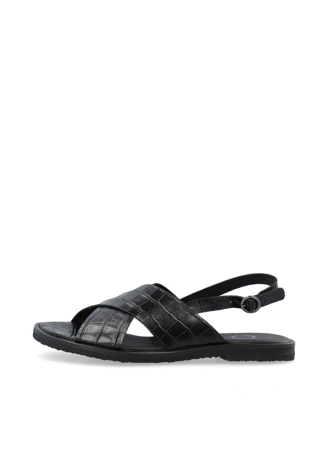 CASHOTT CASGITTA CROSS SANDAL CROCO *Slingback Black Croco