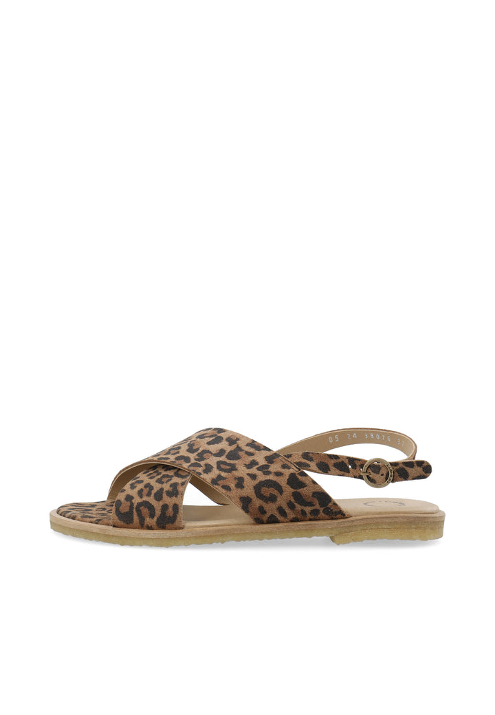 CASHOTT CASGITTA CROSS SANDAL Crossover Leopard Print