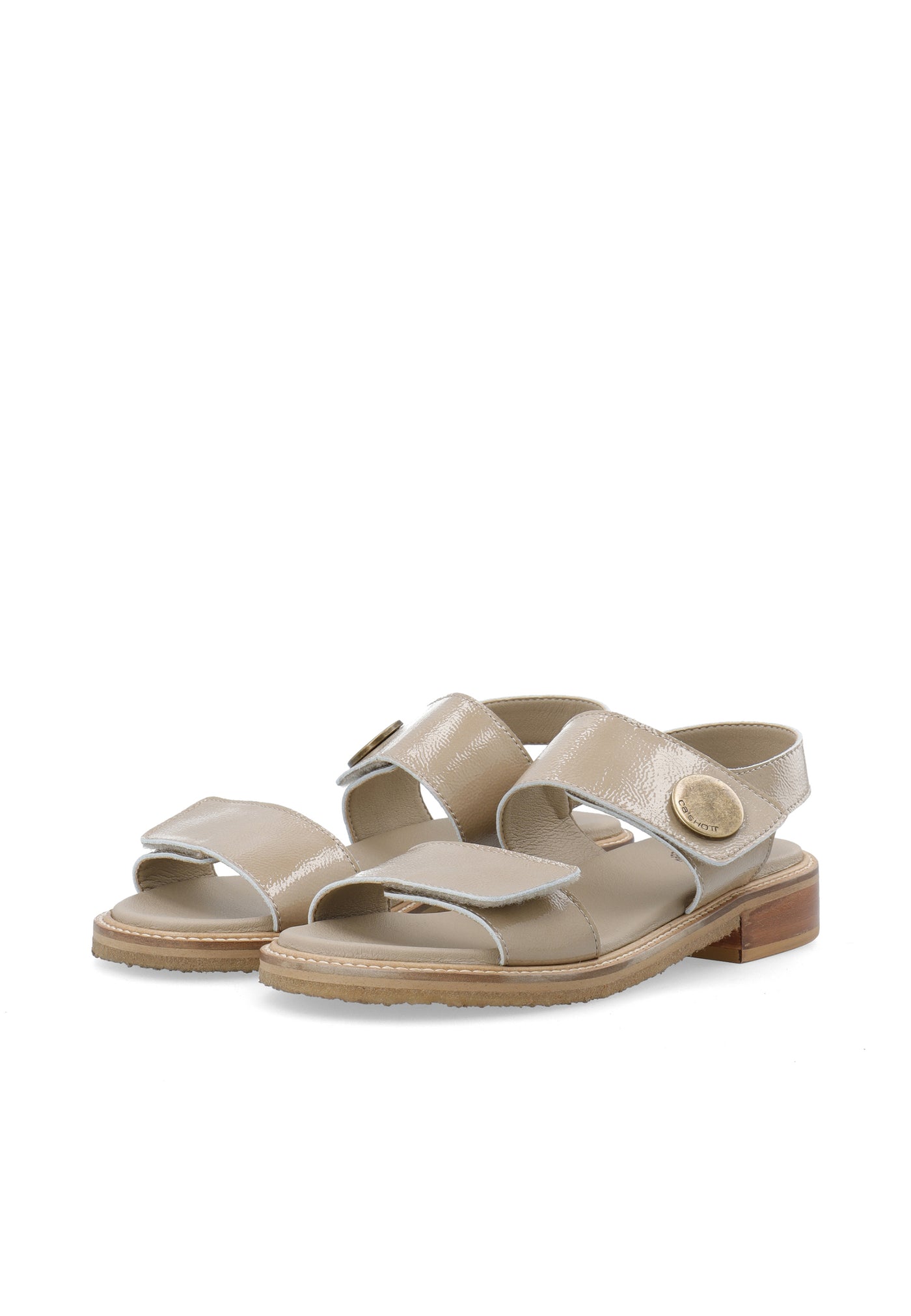 CASHOTT CASGRACE SANDAL Velcro Taupe