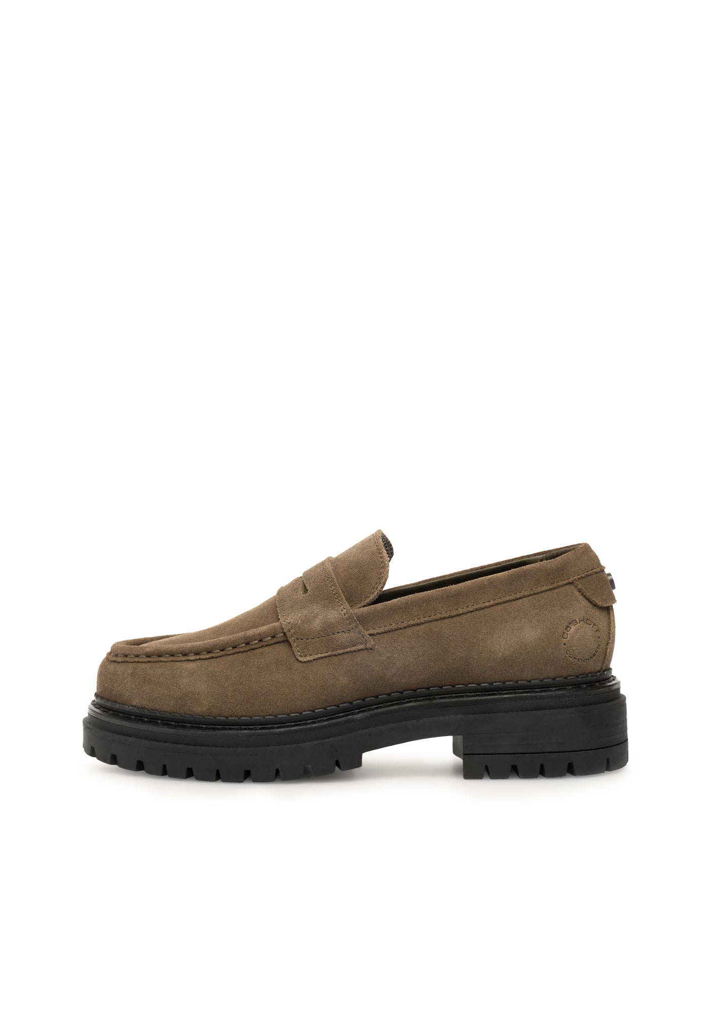 CASHOTT CASHANNAH Loafer Suede Penny Loafer Olive