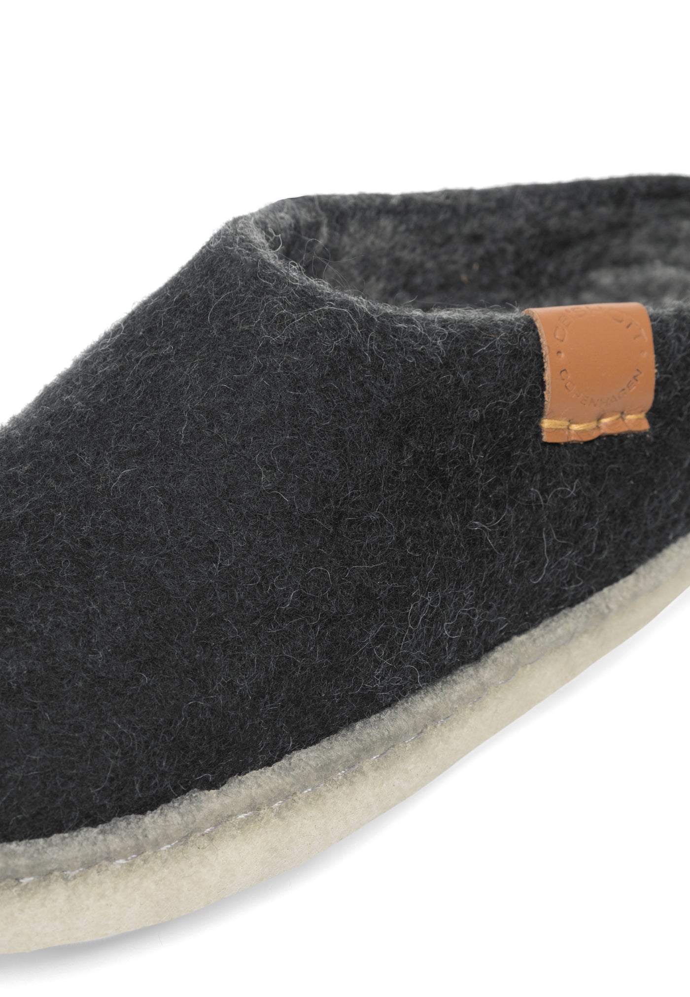 CASHOTT CASLAURA House Slip on Shoe Wool Homeshoes Black