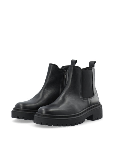 CASHOTT CASLEA Chelsea Boot W. Inside Zip Leather Chelsea Black