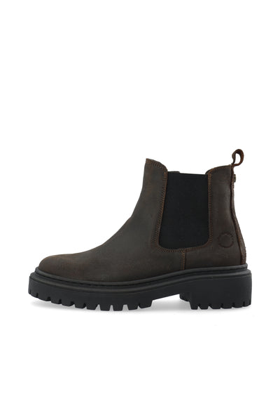 CASHOTT CASLEA Chelsea Boot W. Inside Zip Oil Suede Chelsea Coffee