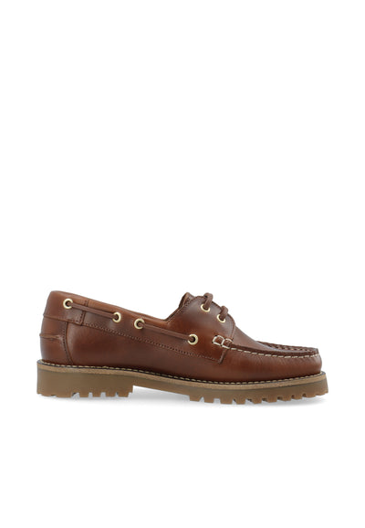 CASHOTT CASLENA BOAT SHOE Boat Dark Brown