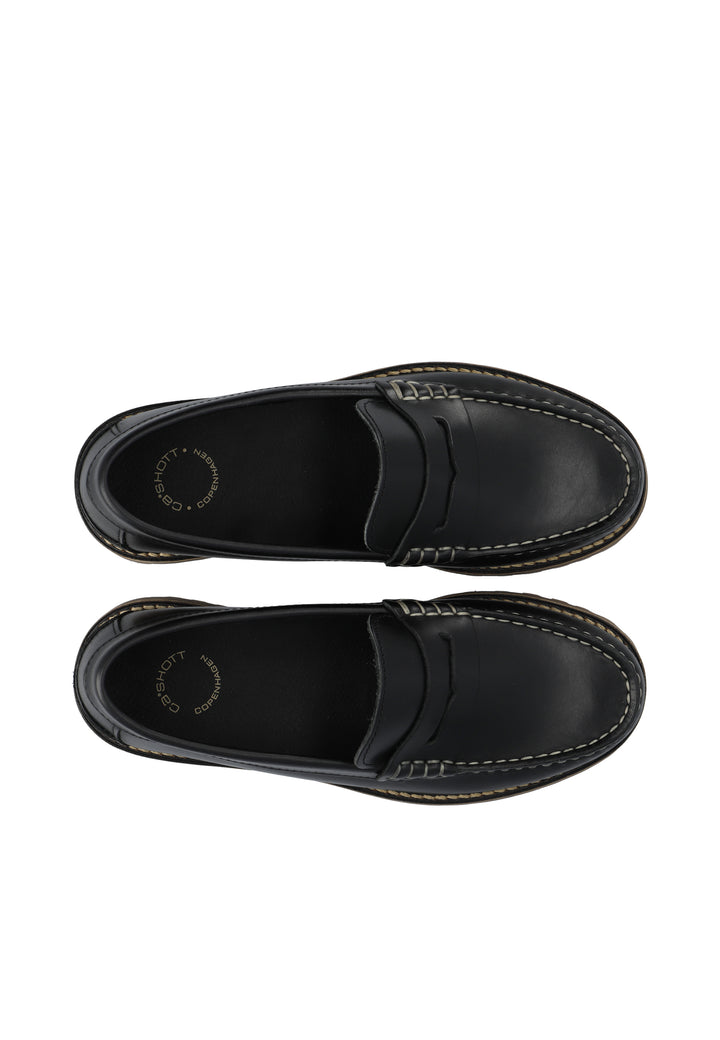 CASHOTT CASLENA Loafer Pull Up Leather *Loafers Black