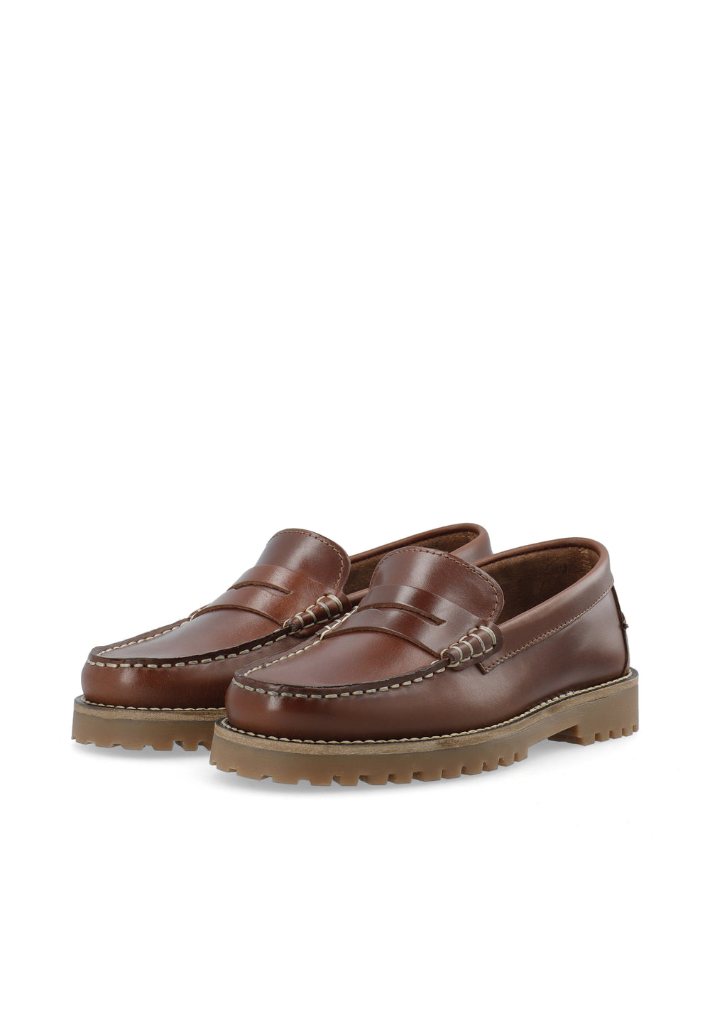 CASHOTT CASLENA Loafer Pull Up Leather *Loafers Cognac