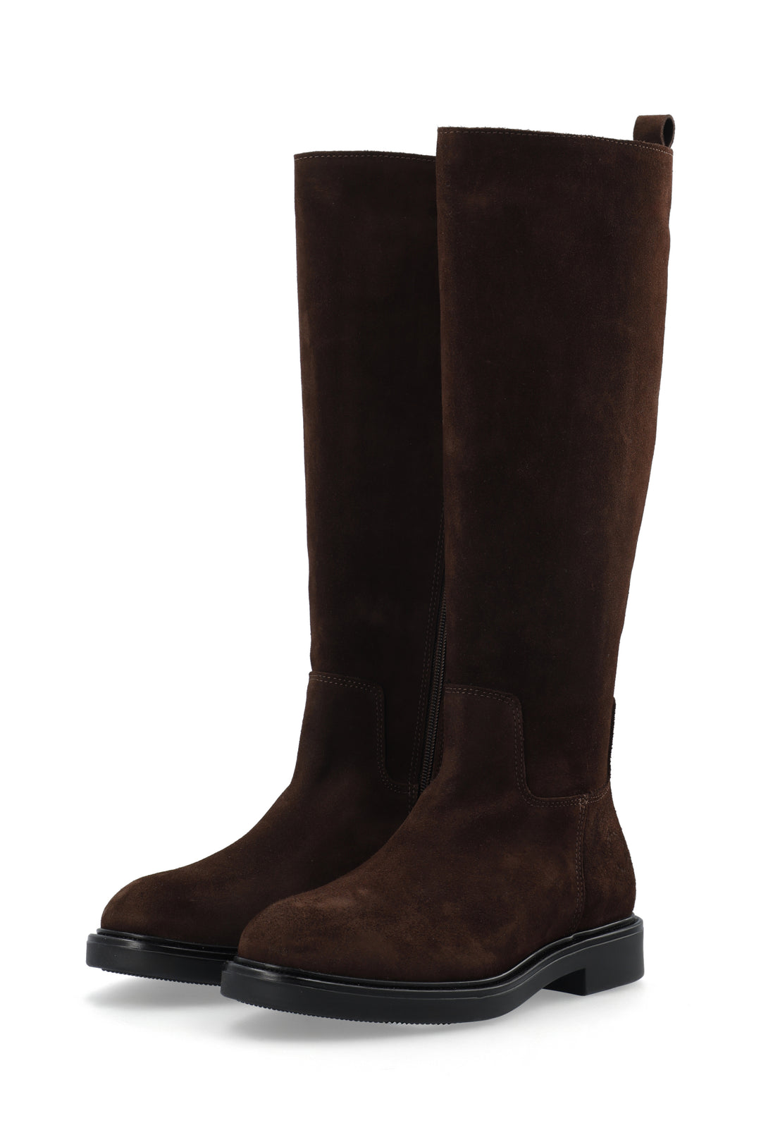 CASHOTT CASLOLA HIGH SHAFT BOOT - Suede *Zip Boot Dark Brown