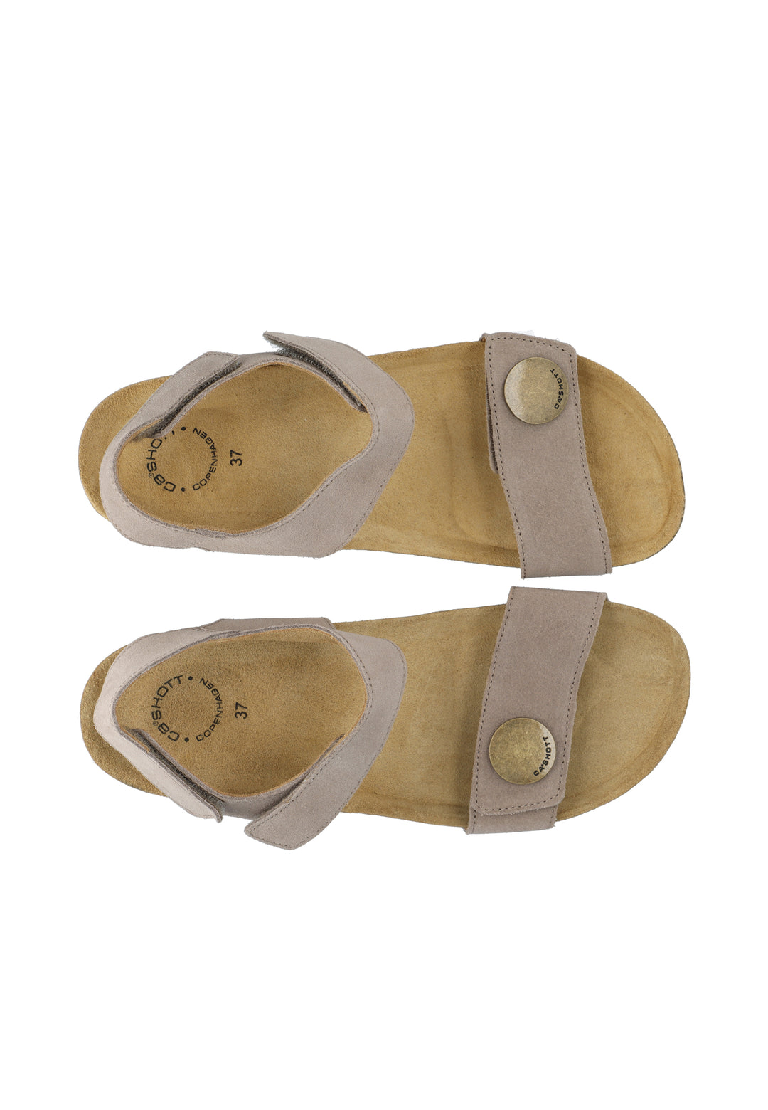 CASHOTT CASMETTE SANDAL Velcro Taupe