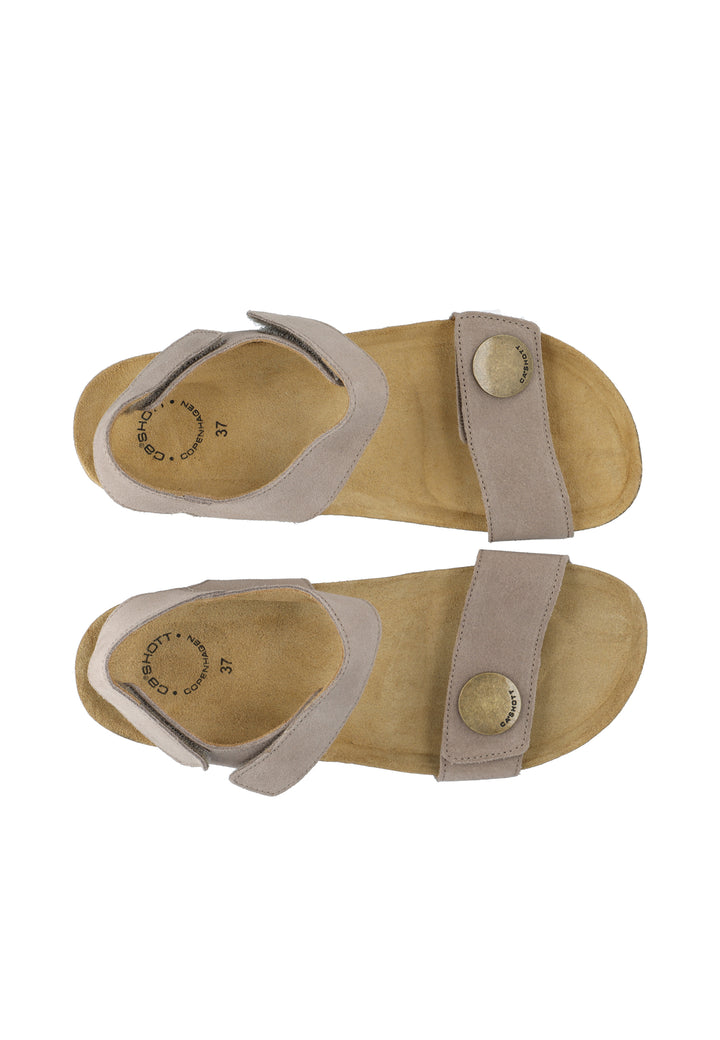 CASHOTT CASMETTE SANDAL Velcro Taupe