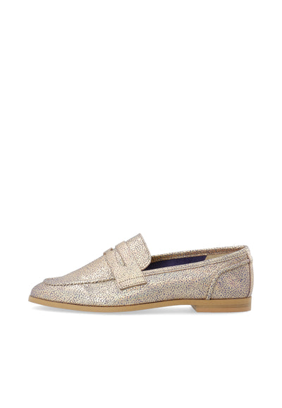 CASHOTT CASMIMMI Penny Loafer Metallic Suede Vegetable Tanned Penny Loafer Multi Colour