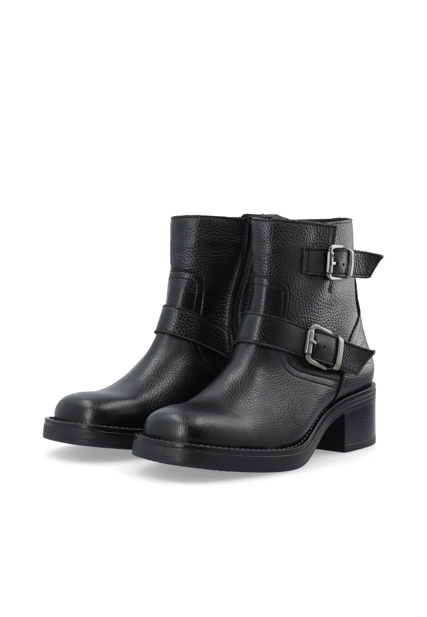 CASHOTT CASRIKKE Biker Boot W. Inside Zip Leather Biker Black