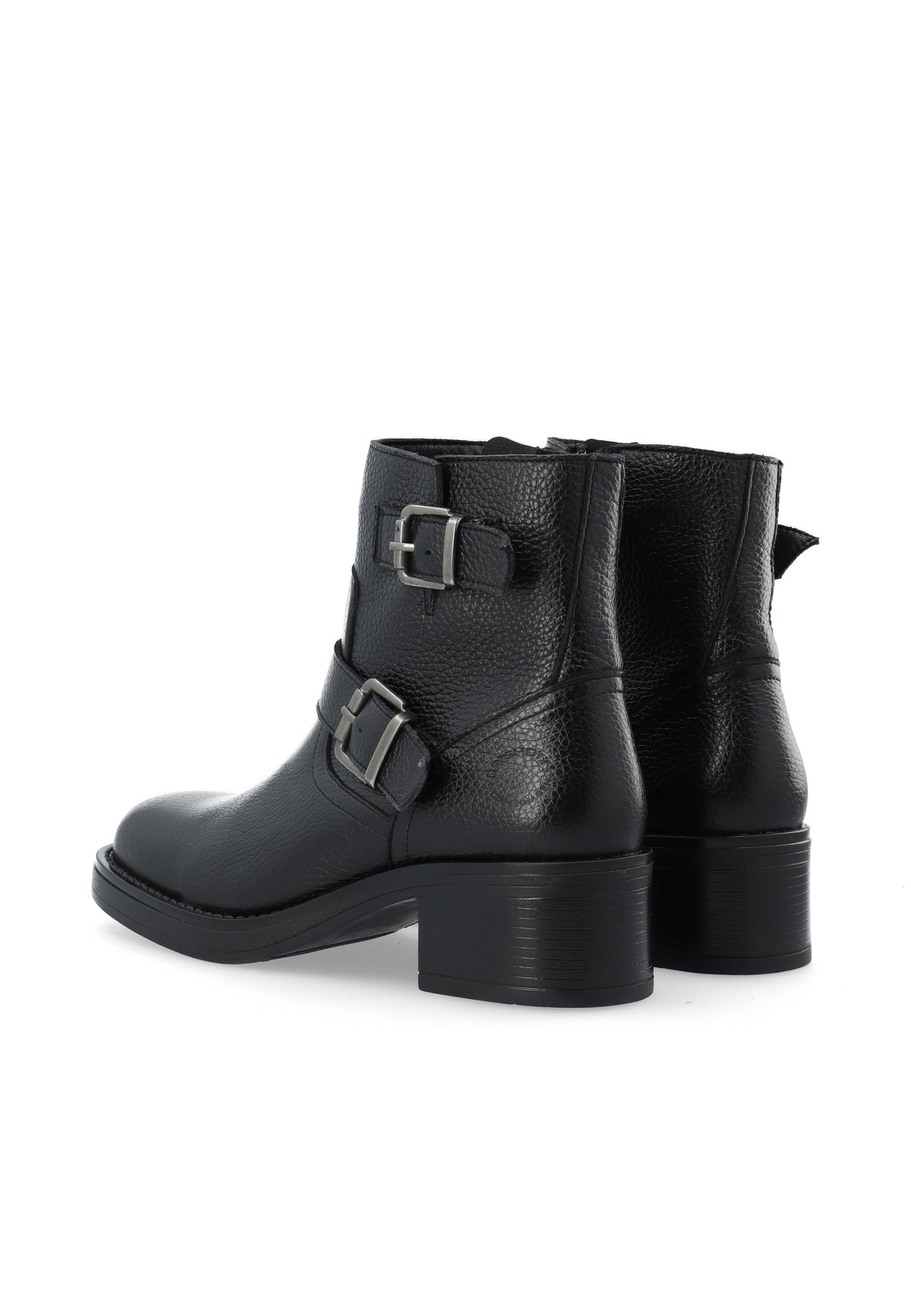 CASHOTT CASRIKKE Biker Boot W. Inside Zip Leather Biker Black