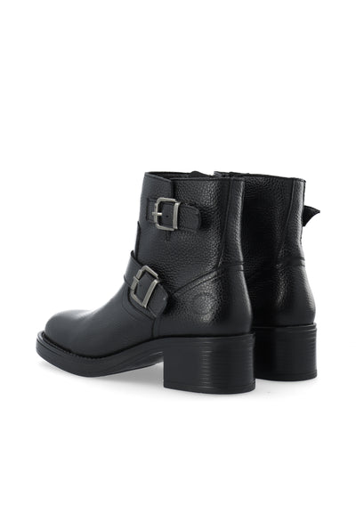 CASHOTT CASRIKKE Biker Boot W. Inside Zip Leather Biker Black