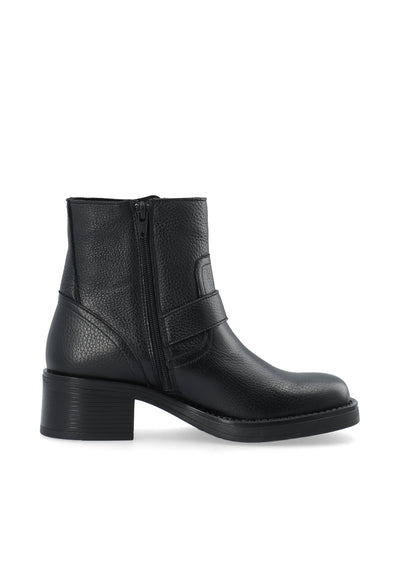 CASHOTT CASRIKKE Biker Boot W. Inside Zip Leather Biker Black