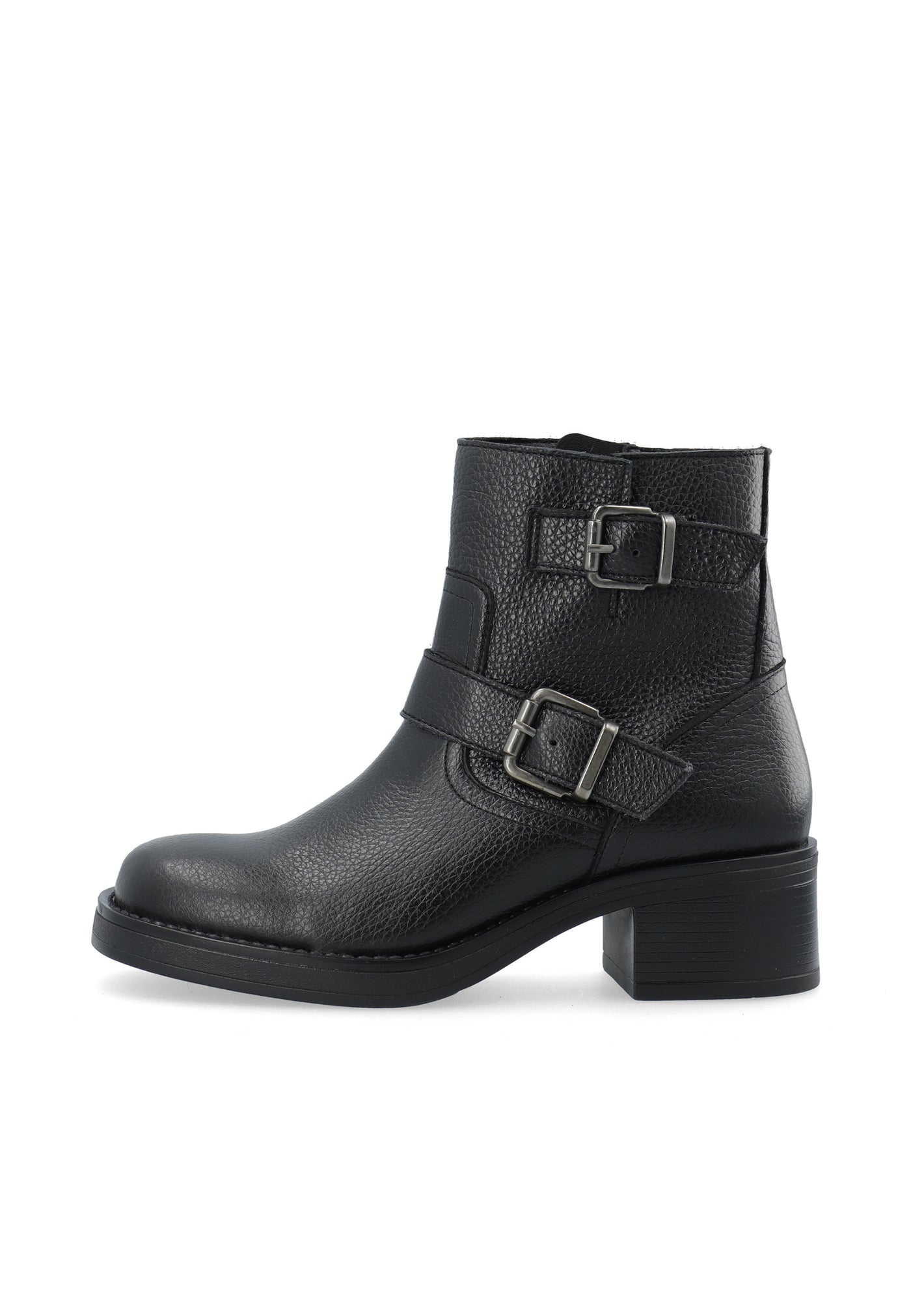 CASHOTT CASRIKKE Biker Boot W. Inside Zip Leather Biker Black