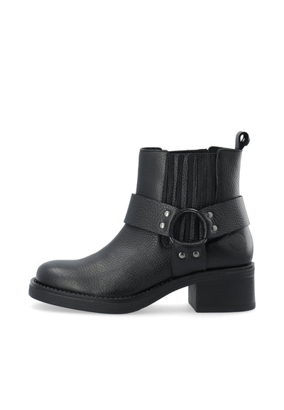 CASHOTT CASRIKKE Chelsea Biker Boot Leather Biker Black