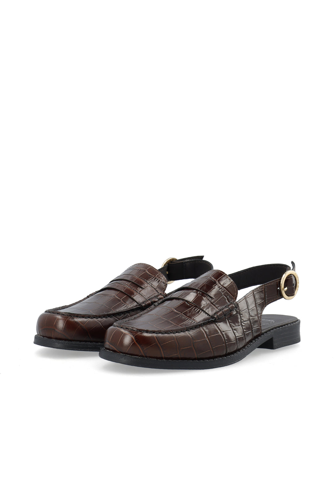 CASHOTT CASROBERTA SLINGBACK LOAFER *Slingback Dark Brown Croco