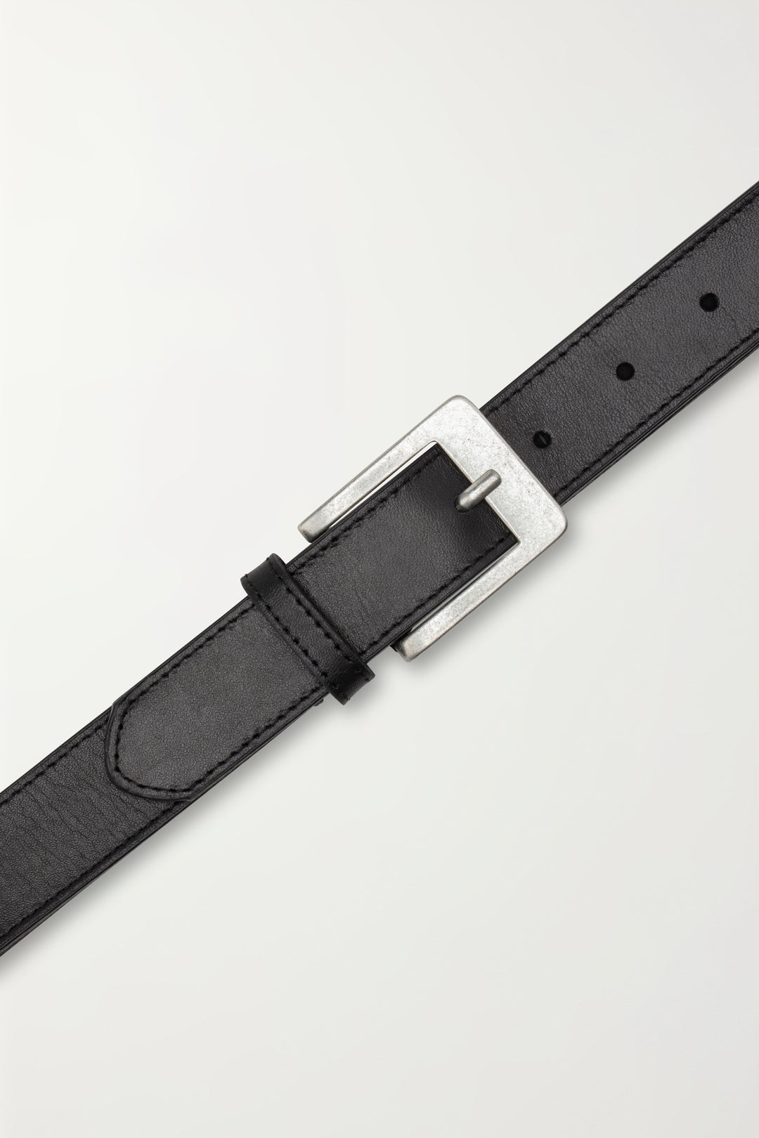 CASHOTT CASROSA Plain Belt Leather Belt Black
