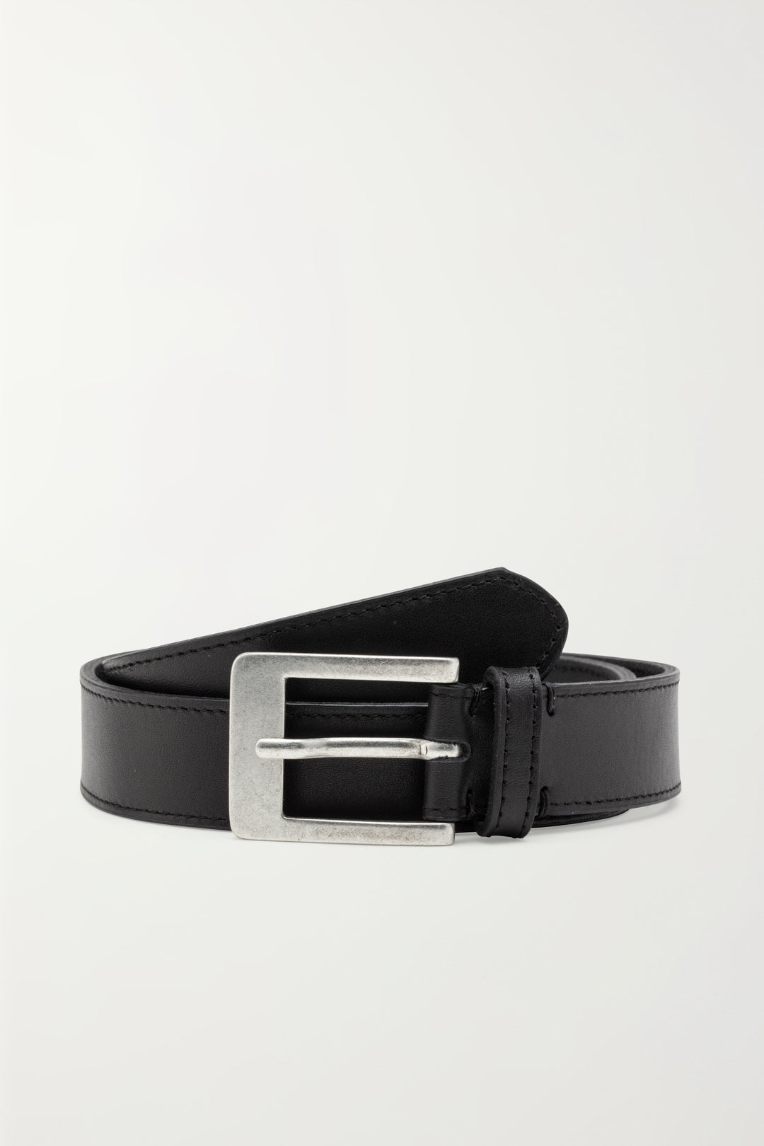 CASHOTT CASROSA Plain Belt Leather Belt Black
