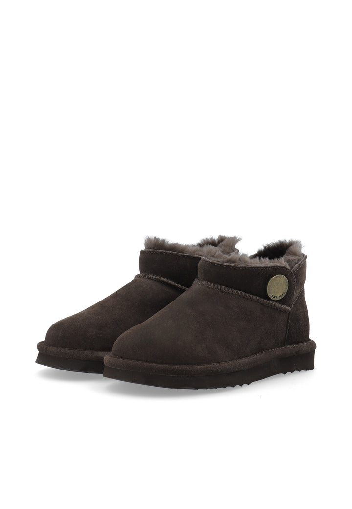 CASHOTT CASSIA PULL BOOT SUEDE, WARM LINING Pull On Dark Brown