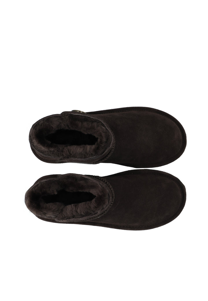 CASHOTT CASSIA PULL BOOT SUEDE, WARM LINING Pull On Dark Brown