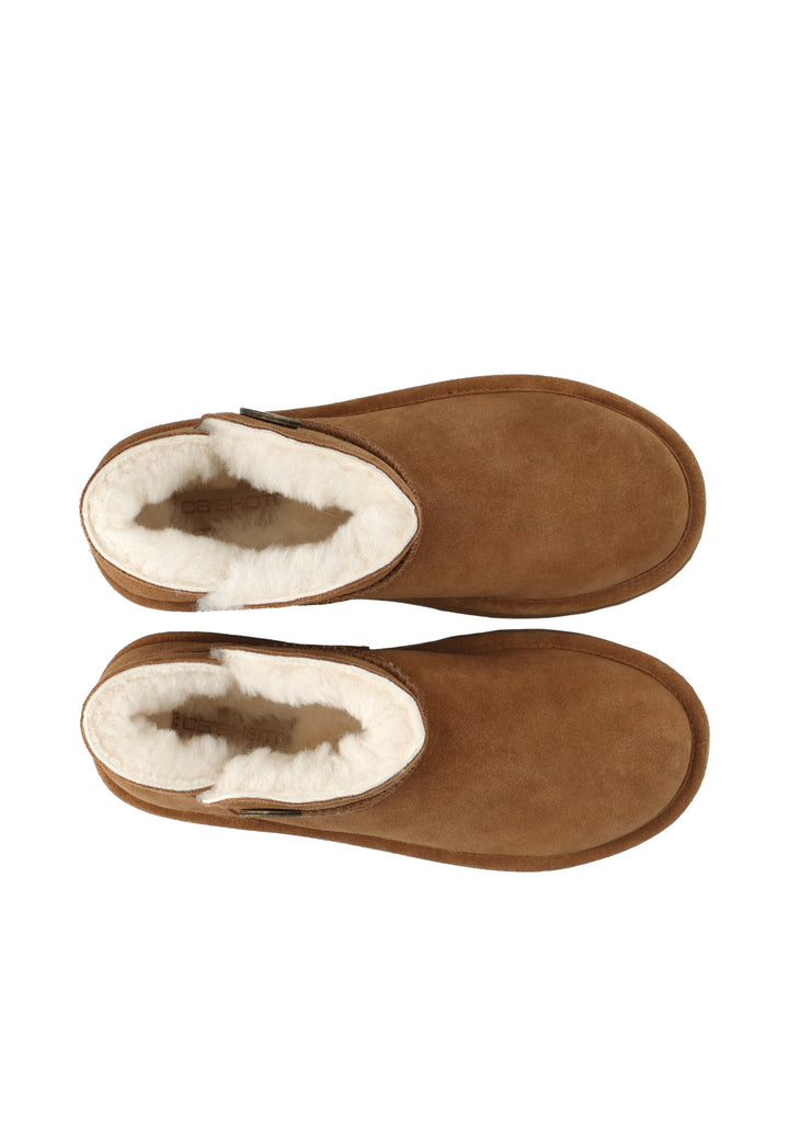 CASHOTT CASSIA PULL BOOT SUEDE, WARM LINING Pull On Tan