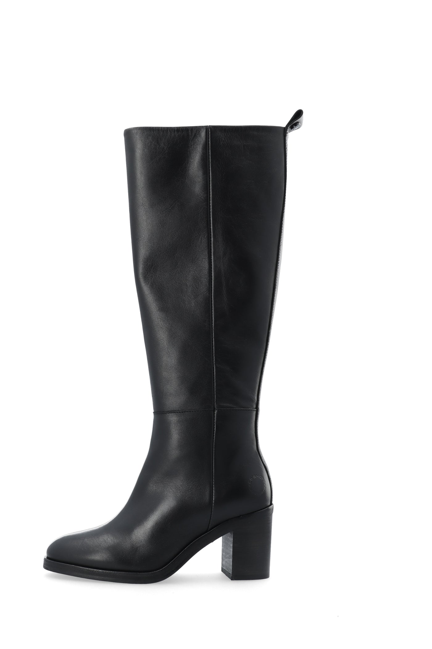 CASHOTT CASSOPHIA Tall boot w. elastic Leather Knee-high Black