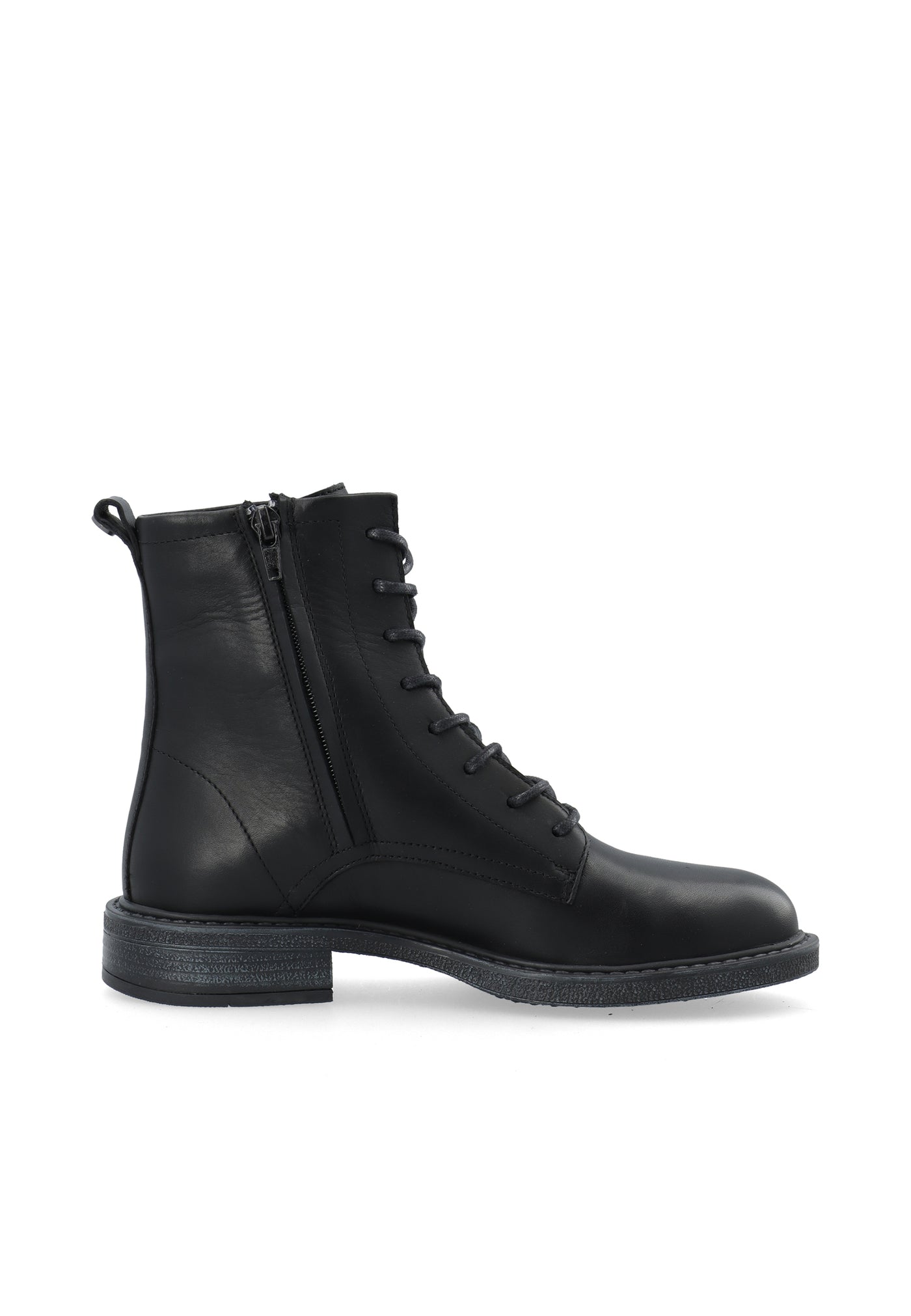 CASHOTT CASTINA Lace Boot Leather Lace Up Black