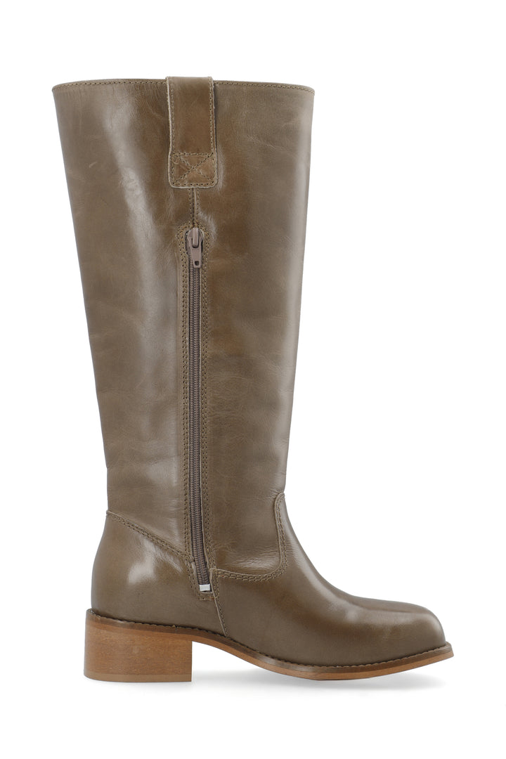 CASHOTT CASVILMA HIGH SHAFT BOOT *Zip Boot Taupe