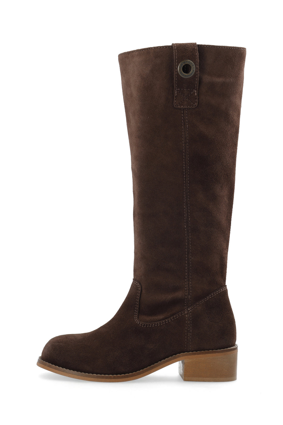 CASHOTT CASVILMA HIGH SHAFT BOOT - Suede *Zip Boot Dark Brown