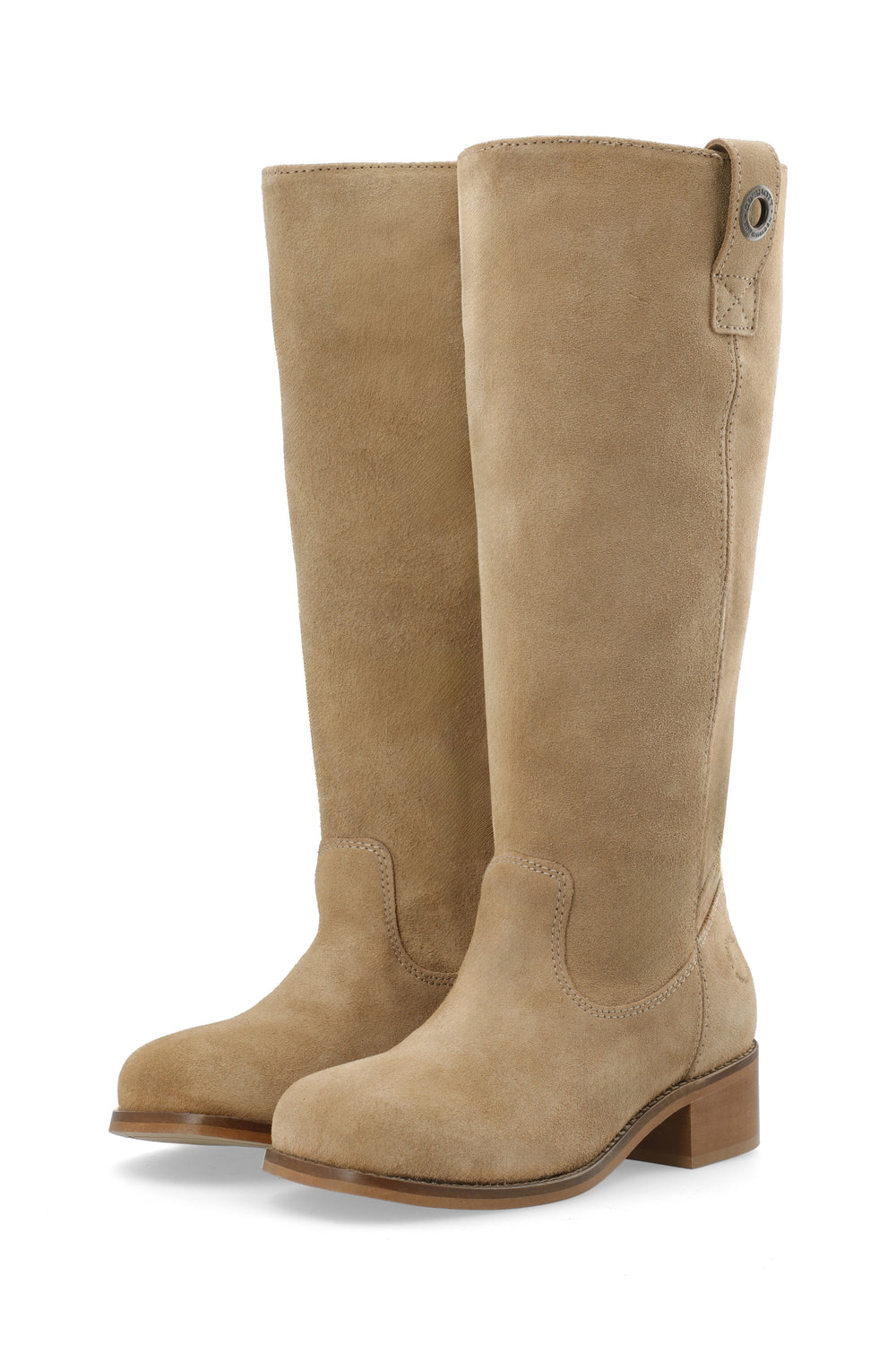 CASHOTT CASVILMA Highshaft Pull Boot Suede Pull On Mushroom